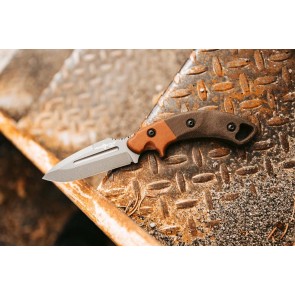 Viking Tactics Crusader Knife by VTAC with Tungsten Cerakote finish and Micarta handle